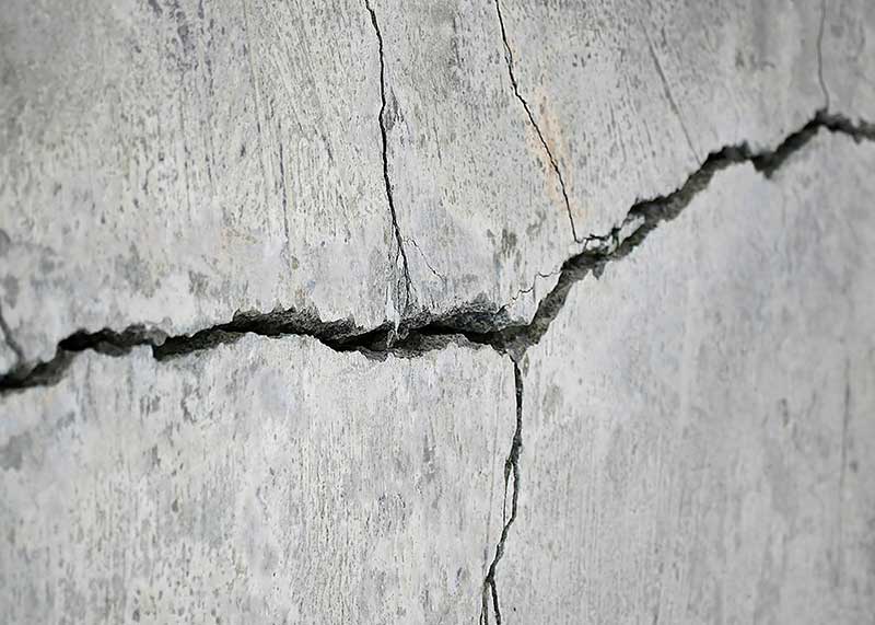 Cracked concrete Driveway